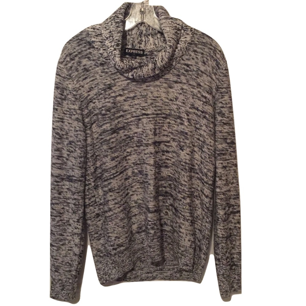 Express Black & White Sweater Medium